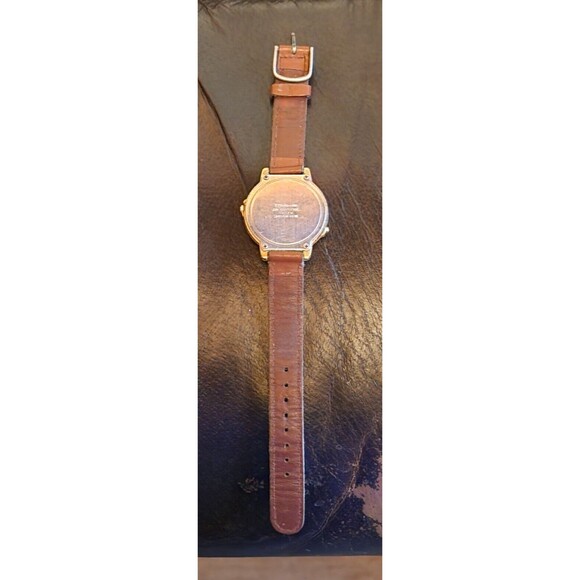 Mickey Mouse Lorus Music March Band Leader Wrist Watch Leather Band - Picture 3 of 4